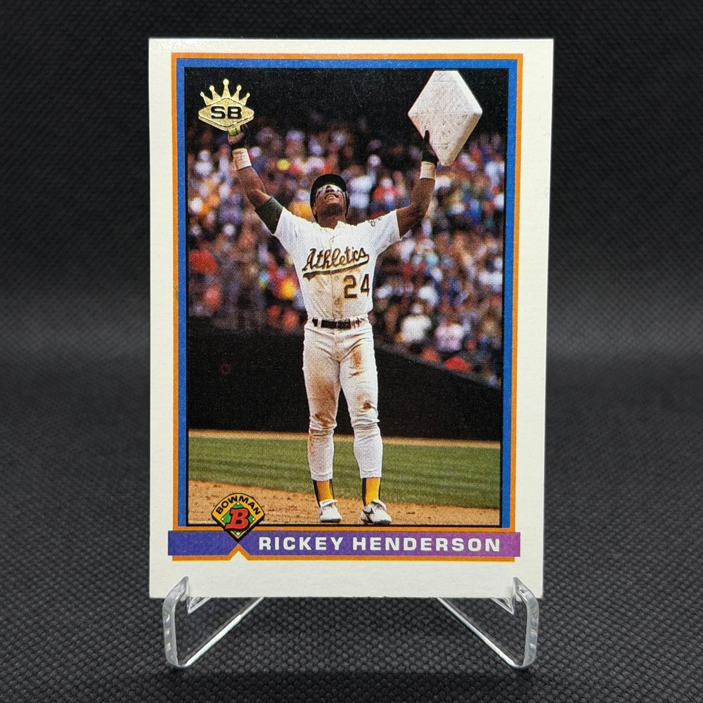 Rickey Henderson 1991 Bowman #692 Oakland Athletics Baseball Card NM
